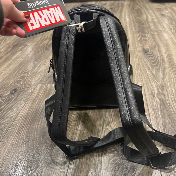 NWT Disney Marvel Loungefly Metallic Black Panther Cosplay Mini Backpack - Picture 6 of 6